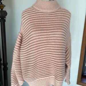 H&M Big Chunky Knit Design Peach Sweater